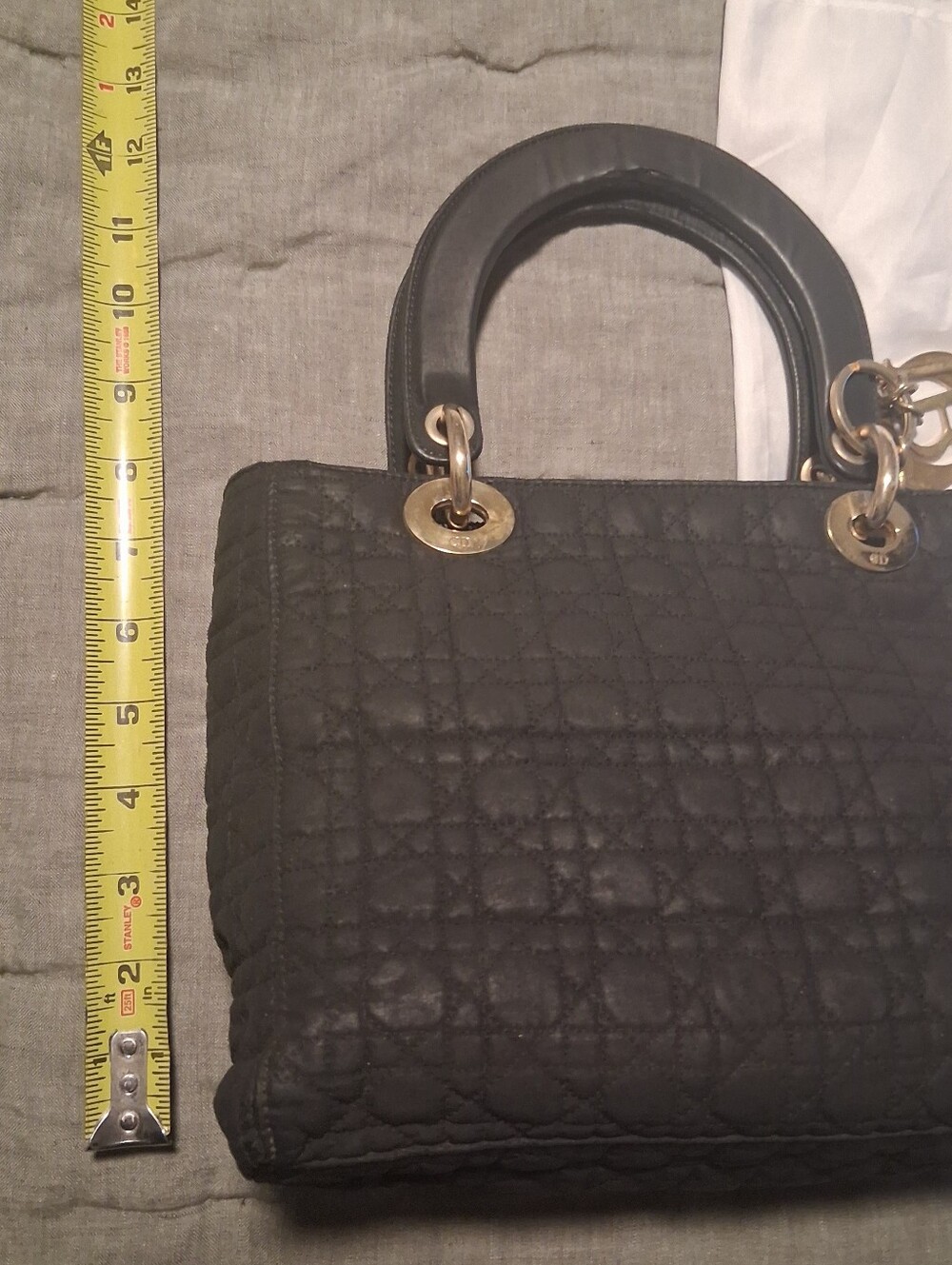 ✅ Authentic Vintage lady Dior Black Quilted Handbag - Picture 13 of 14